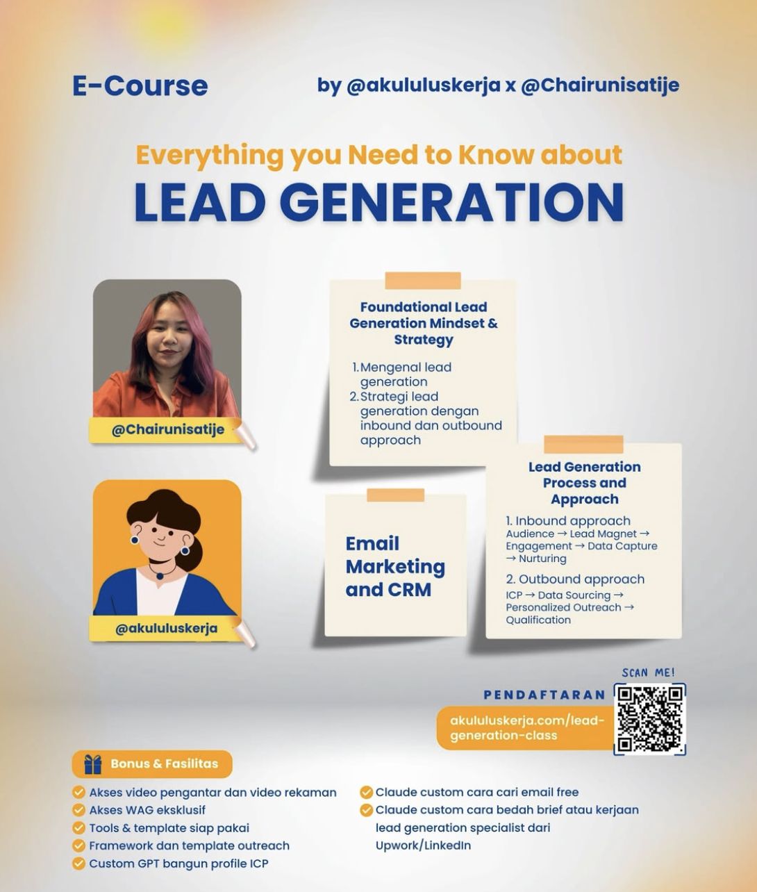 Lead Generation E-Course × Akululuskerja